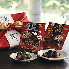 「広島かきドットコム」金の牡蠣・銀の牡蠣　風呂敷包みセット