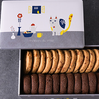 【メゾン・デュ・ミエル】猫さんのサブレ缶