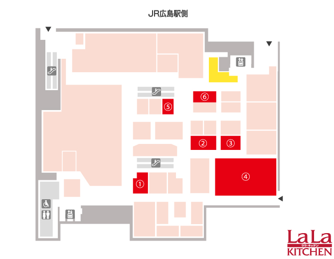 広島駅前店地下1階 各ショップ