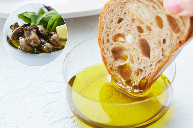 搾りたてオイルと牡蠣のオリーブオイル漬けセット