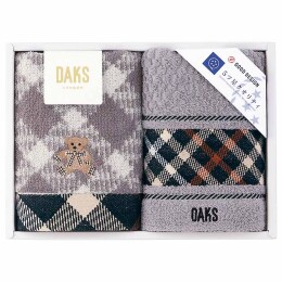 DAKS ブラックハウスチェックベア ウォッシュタオルセット