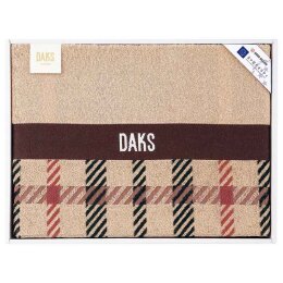 DAKS NEWロゴハウスチェック ケット ブラウン