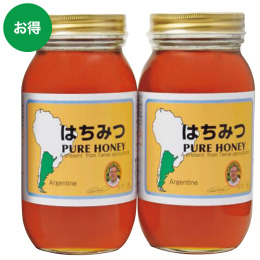 藤井養蜂場 アルゼンチン産はちみつ1kg×2本