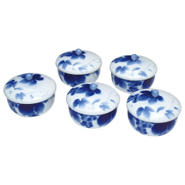 【深川製磁】ブルーワイナリー 汲出碗揃 5客