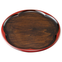 【ぬりもん】福梅盆 縁朱