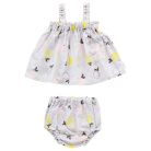 マシュマロガーゼ ベビードレスセット Gy