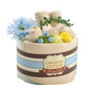 オーガニック おむつケーキ1段 ブルー〈日本製〉