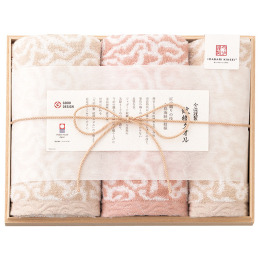 今治謹製 紋織フェイスタオルセット ピンク