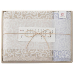 今治謹製 紋織バスタオルセット ブルー