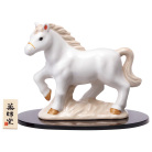 薬師窯 白祥招福午（白駿）〈No.37〉