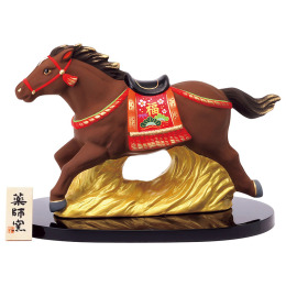 薬師窯 錦彩招福午（駿馬）〈No.79〉