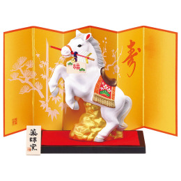 薬師窯 錦彩招福午（天翔・破魔矢付）〈No.81〉