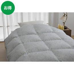ロマンス小杉 羽毛掛けふとん〈ブルー〉