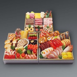 【京都・わらびの里】料亭の和洋風おせち三段重