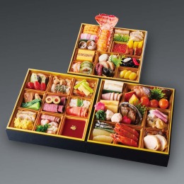 【福山・鞆の浦 ホテル鴎風亭／景勝館漣亭／汀邸遠音近音】コラボ三段重 和洋三段