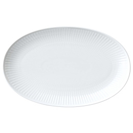 【ロイヤルコペンハーゲン】ホワイトフルーテッド オーバルディッシュ