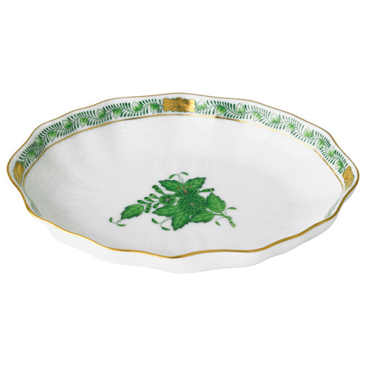 ヘレンド】アポニー・グリーン スイートディッシュ - 福屋オンラインストア
