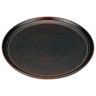 山中塗 丸盆 木地呂金線