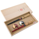 若狭塗箸 瑞雲ペア 箸置付