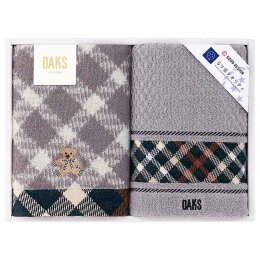 DAKS ブラックハウスチェックベア フェイスタオルセット