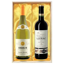 フランス ブルゴーニュ＆ボルドー金賞受賞 紅白ワインセット（木箱入）〈FZ-100D〉