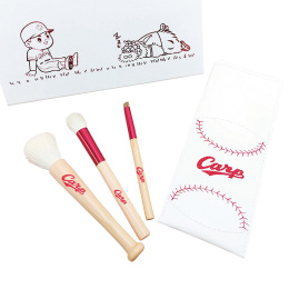 熊野筆×カープメイクブラシ3本＆ケースセット