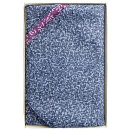 両面 友禅 風呂敷 紺/ローズ