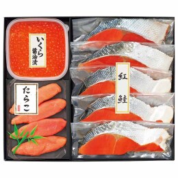 紅鮭・いくら醤油漬・たらこ詰合せ〈BTI-50〉