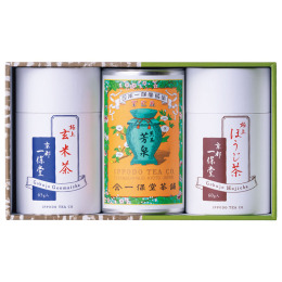 一保堂茶舖 煎茶「芳泉」・極上ほうじ茶・極上玄米茶詰合せ〈OBG4A7〉