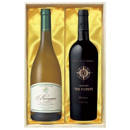 フランスブルゴーニュ＆ボルドー 紅白ワインセット（木箱入）〈NL-100〉