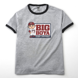 【福屋オリジナル】BIG BOYA リンガーTシャツ　スポーツグレー/ブラック
