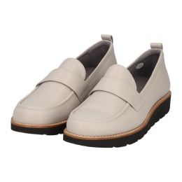 【…AshiOtO】軽量ローファーシューズ ライトグレー