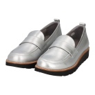【…AshiOtO】軽量ローファーシューズ シルバー