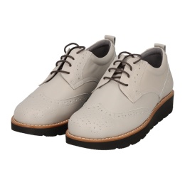 【…AshiOtO】軽量メダリオンシューズ ライトグレー