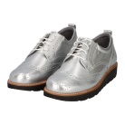 【…AshiOtO】軽量メダリオンシューズ シルバー