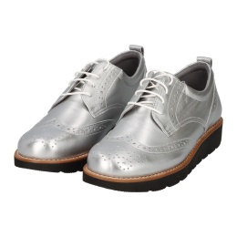 【…AshiOtO】軽量メダリオンシューズ シルバー