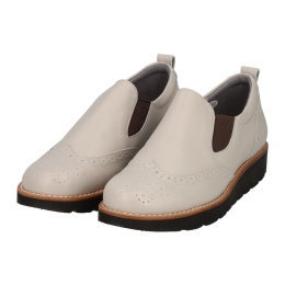 【…AshiOtO】軽量メダリオンスリッポンシューズ ライトグレー