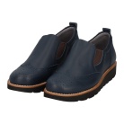 【…AshiOtO】軽量メダリオンスリッポンシューズ ネイビー