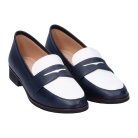 【eizo】撥水・防汚加工スニーカー感覚軽量ローファー ネイビー＆ホワイト