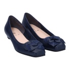 【eizo】エイゾーフラワーモチーフバレエパンプス ネイビー