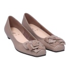 【eizo】エイゾーフラワーモチーフバレエパンプス オーク