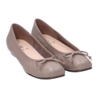 【eizo】エイゾーリボン付きウェッジバレエパンプス オーク