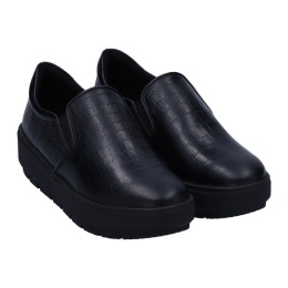 【eizo】型押しクロコ柄厚底軽量スニーカー ブラック