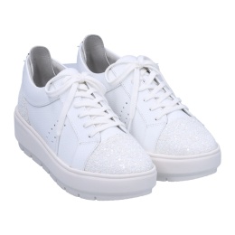 【eizo】バックファスナー付きレースアップ厚底軽量スニーカー ホワイト