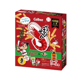 【カルビー】カープかっぱえびせんカープソース味96g箱