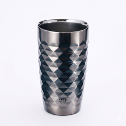 【磨き屋シンジケート】2重ビアタンブラー　370ml （ダイヤモンドカット仕上げ）