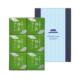 【鶴屋吉信】黒糖わらび抹茶プリン　6個入