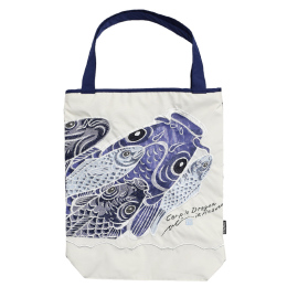 Ki-yan キーヤン カープカットワーク刺繍 防水・撥水トートバッグ　ブルー2