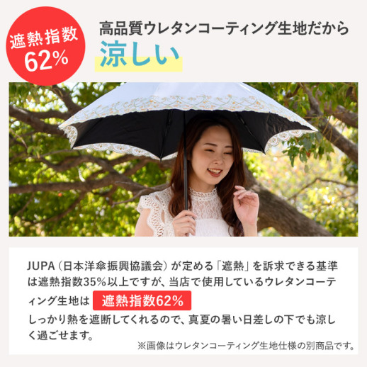 シノワズリーモダン】紫陽花刺繍ミニ折りたたみ晴雨兼用日傘 - 福屋