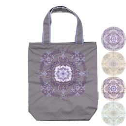 【ツインプロテクト】「繍画・アートトート」ダマスク刺繍防撥水トートバッグ